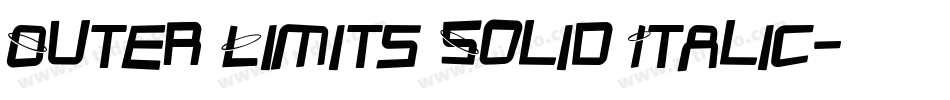 Outer Limits Solid Italic字体转换